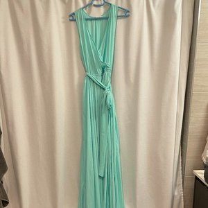 Beautiful aqua maxi dress, size small - Vici Collection, "Diana"
